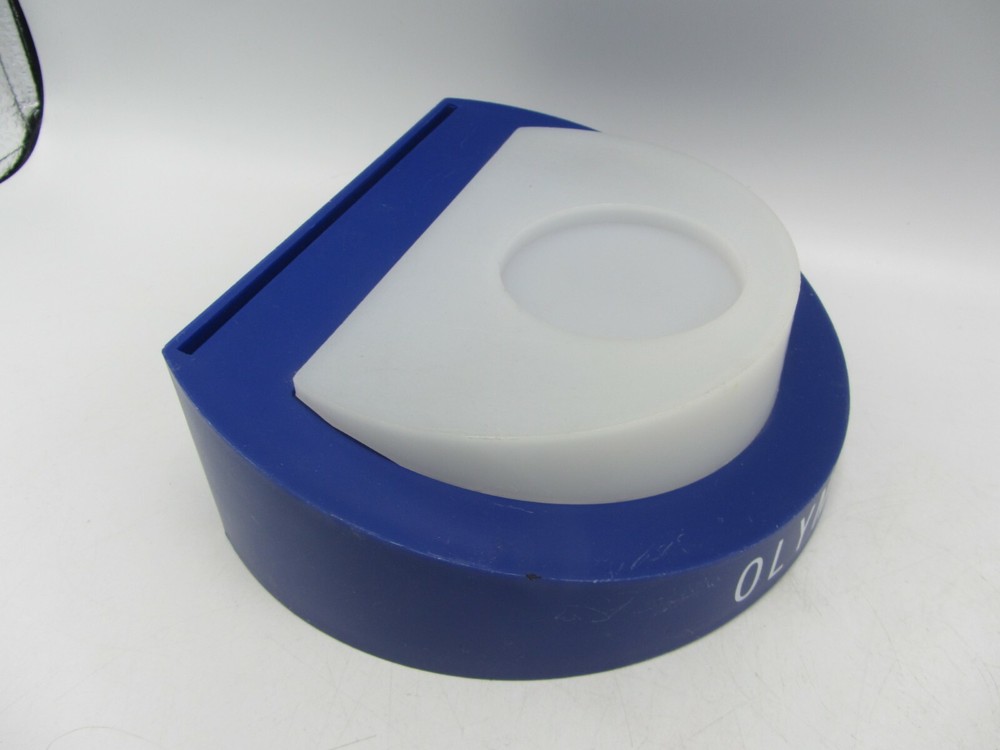 Plastic Olympus Pen Micro Camera Lens Store Display Stand Blue & White