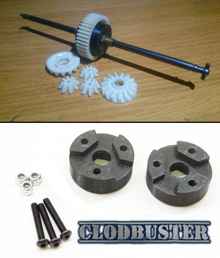 Gear Diff Locker (Solid Axle) Conversion Kit for Tamiya Clodbuster 4x4 Truck