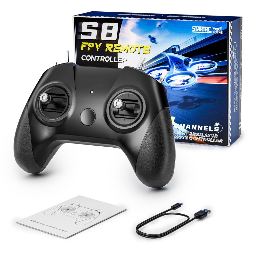 8-Channel FPV Drone Flight Simulator Controller - Remote for Beginners & Trainin