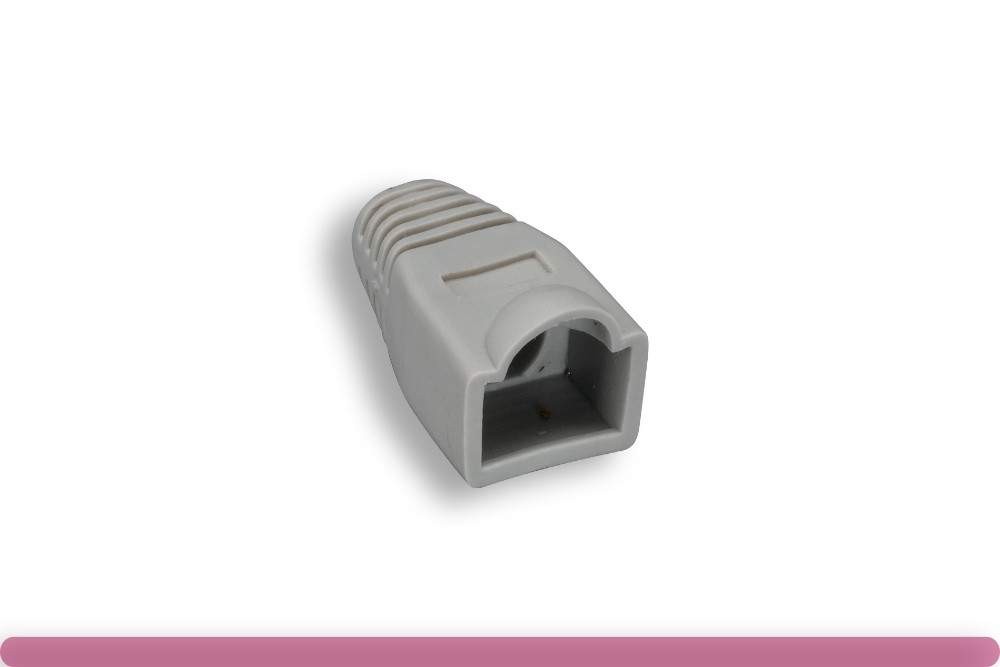 Gray Snagless Boot RJ45 50 Pack