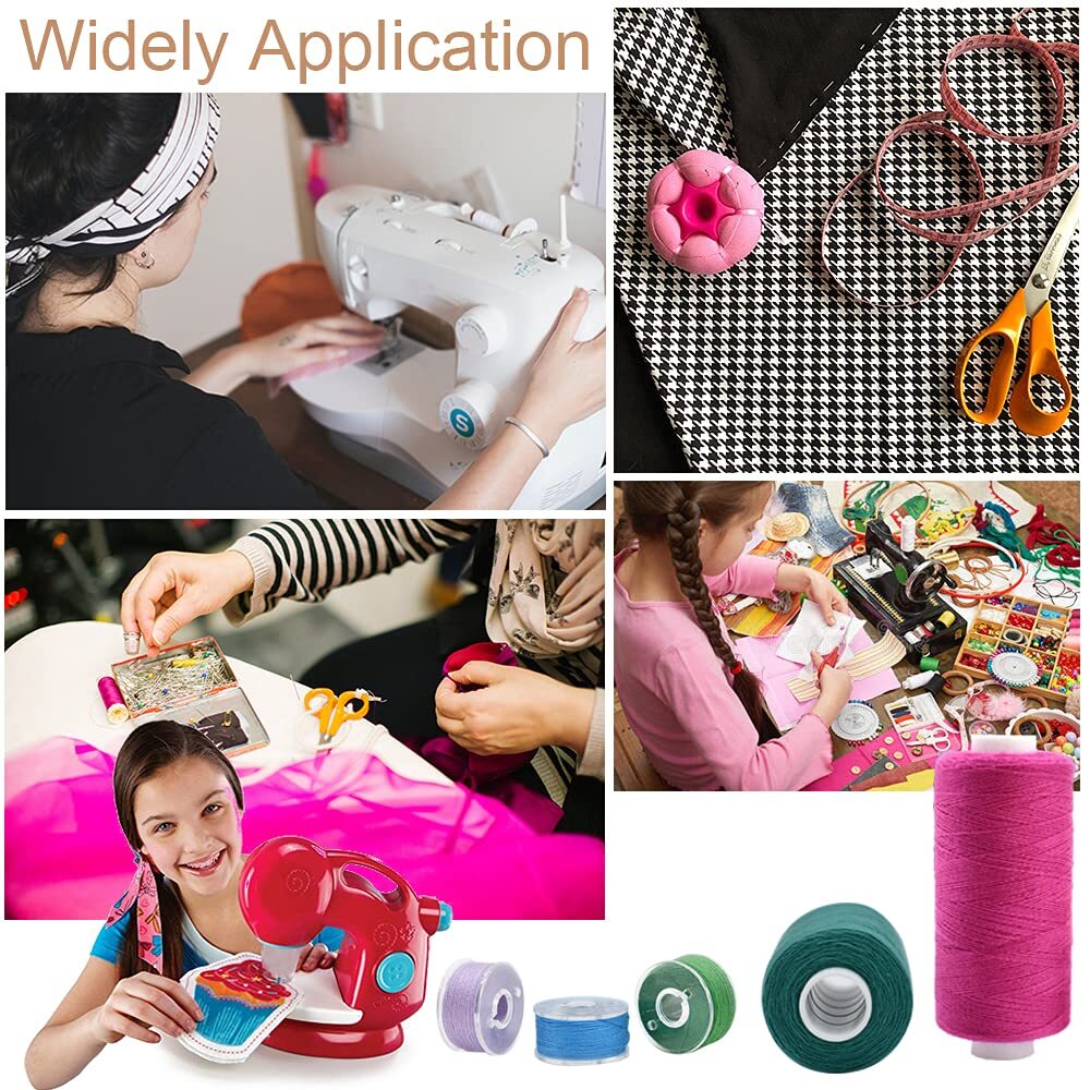72Pcs 36 Colors Prewound Bobbins and Thread Spools for Hand & Machine Sewing ...
