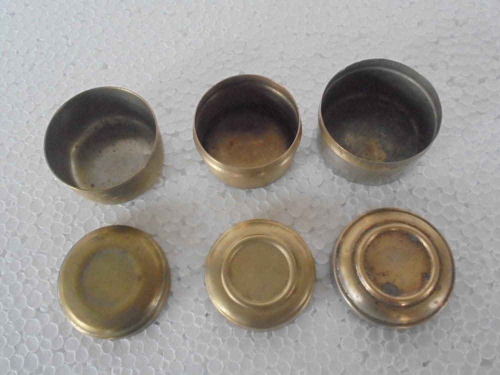 3 Pc Vintage Round Small Handcrafted Powder/Pill Boxes