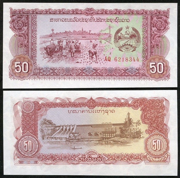 Laos - 50 Kip 1979 UNC Pick 29b Lemberg-Zp