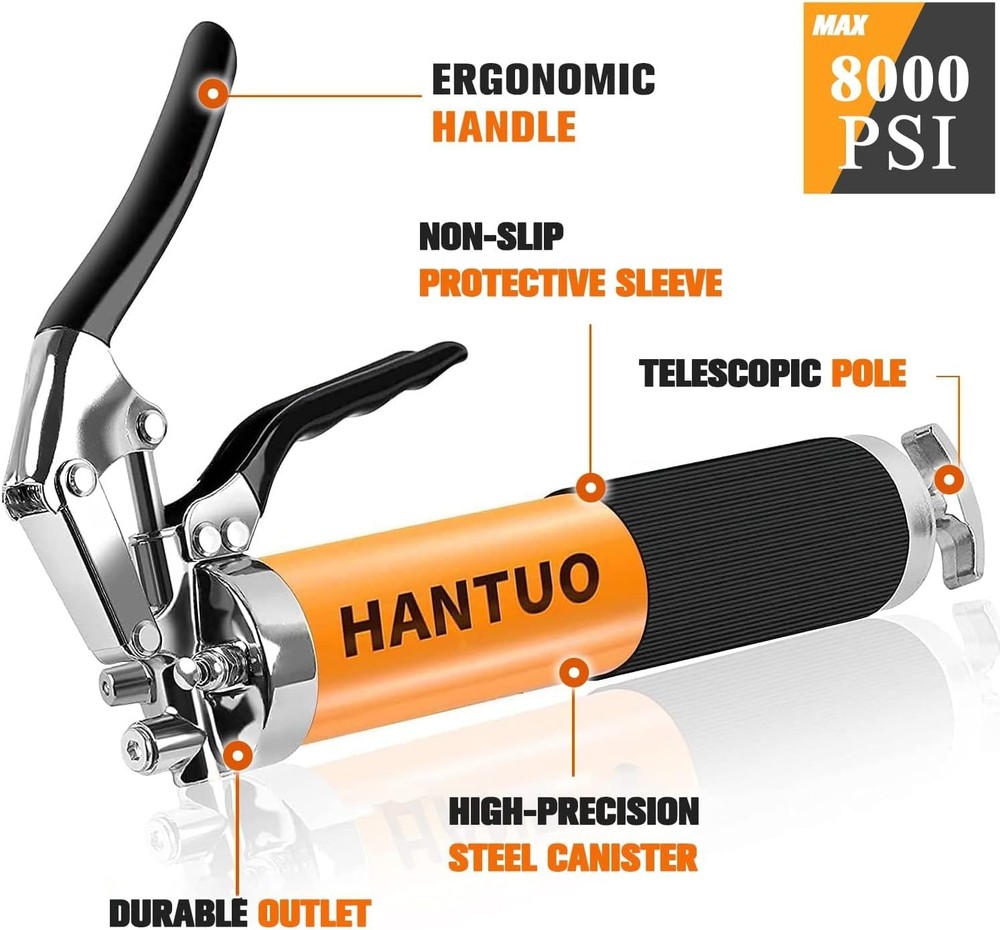 HANTUO Grease Gun with Quick Release Coupler