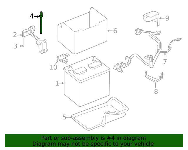 Genuine Subaru Battery Bolt 82161AL00A