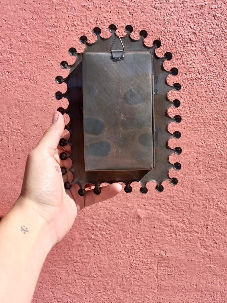 Handmade Punched Tin Nicho Wall Decor Mexican Folk Art Frame