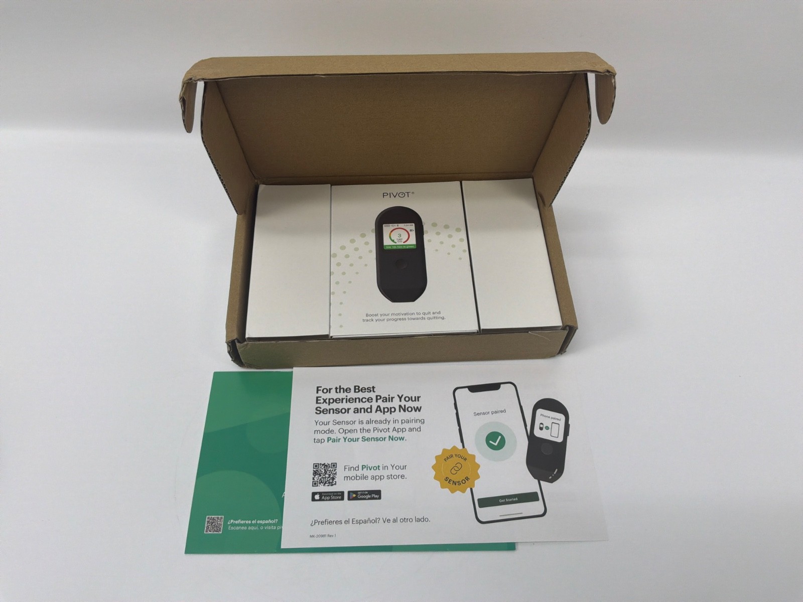 Pivot Breath CO Sensor To Help Quit Smoking SEALED PFP-20300