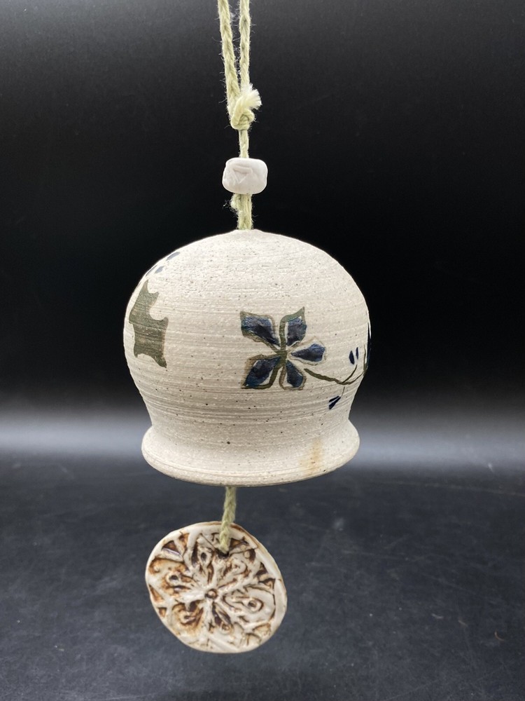 Noel Christmas Pottery Bell or Wind Chime