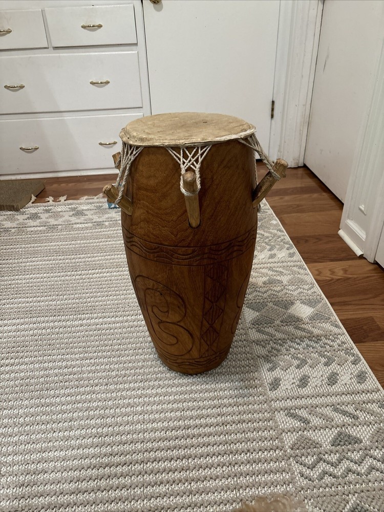 African Hand Made Kpanlogo Drum 25” X 10”