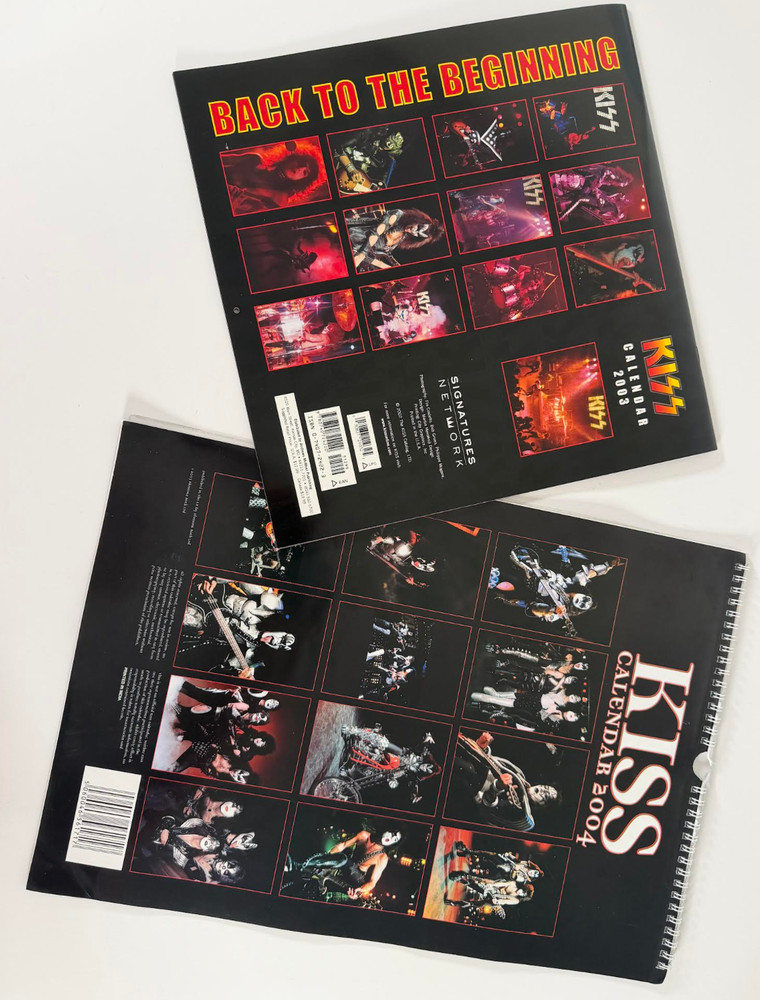 KISS Calendars 2003 2004 Back to the Beginning photos Unused Never Displayed!