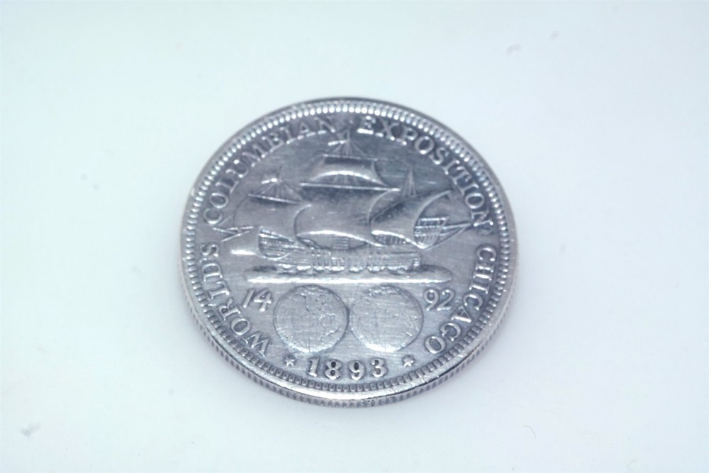 1893 Columbian Exposition Commemorative Half Dollar Silver Pin