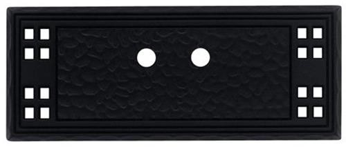 (12 Pack) Horizontal Textured Backplate - Mission Black - 3-1/4"