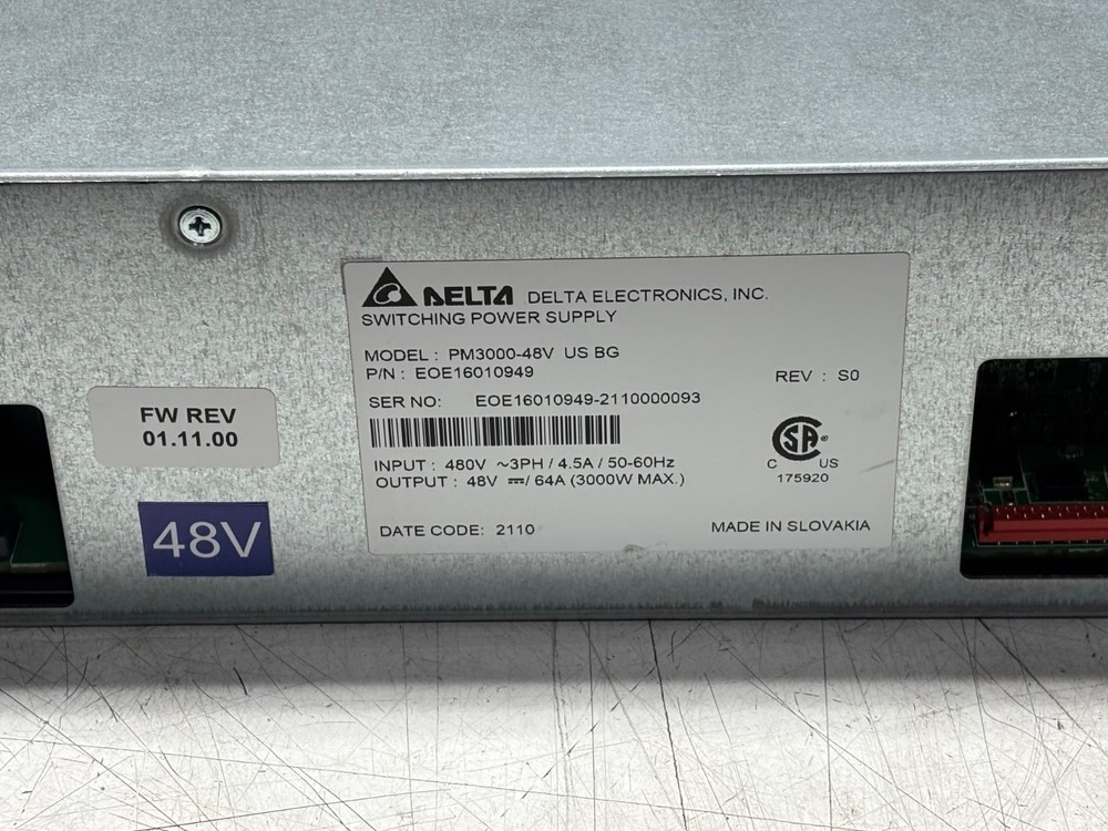 DELTA PM3000-48V US BG Switching Power Supply EOE16010949