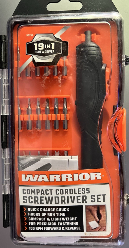 Warrior 19 in 1 Compact Cordless Screwdriver Set