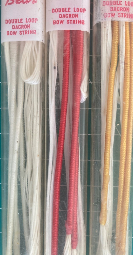 LOT 3 Fred Bear Archery Double Loop Bow Strings Traditional Recurve LONGBOW TARG