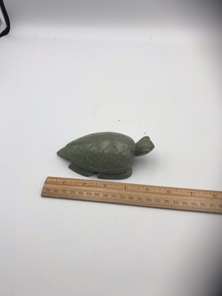 Vintage Carved Stone Turtle Figure