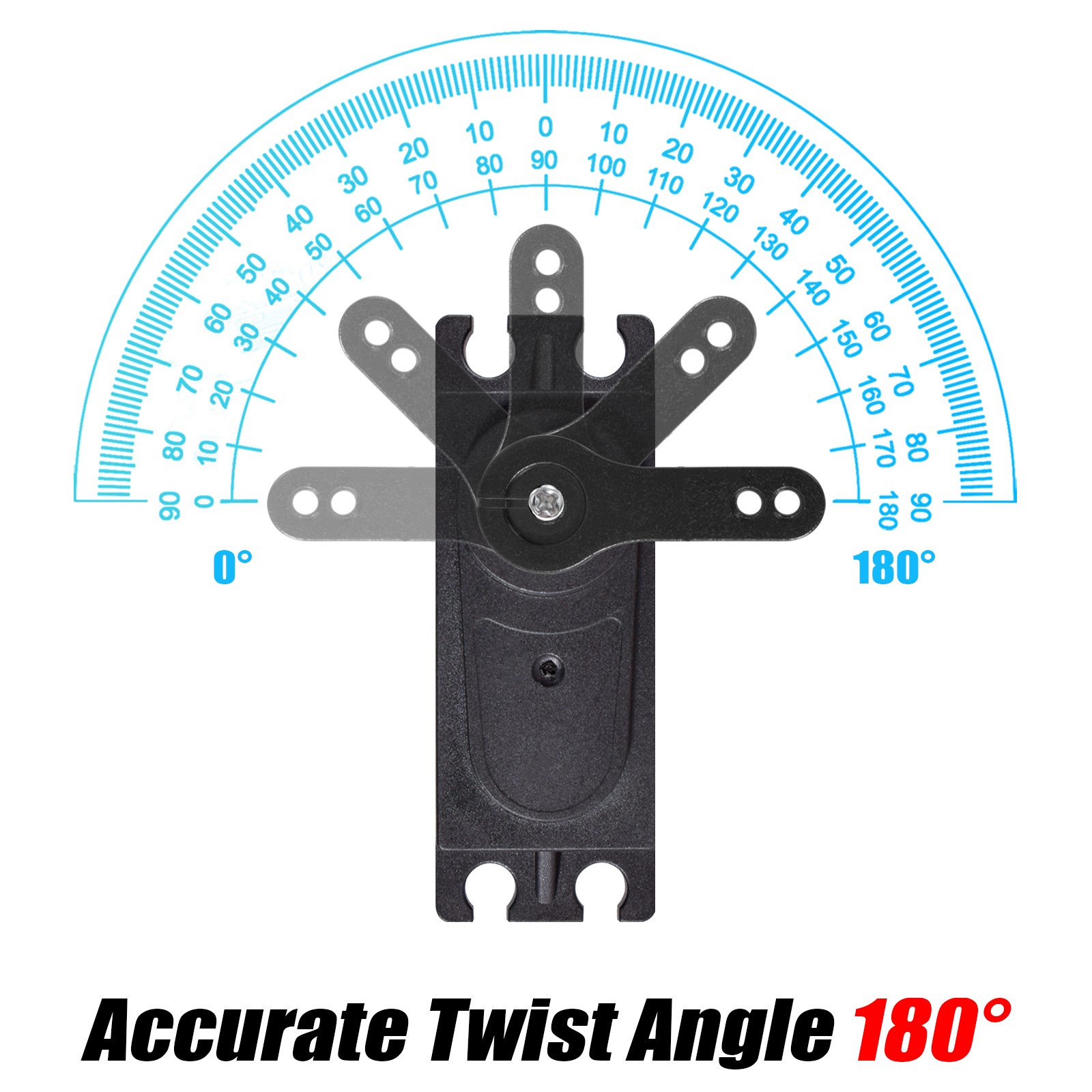 180° 40KG Brushless Servo Metal Gear Digital Servo for 1/8 1/10 RC Crawler Car