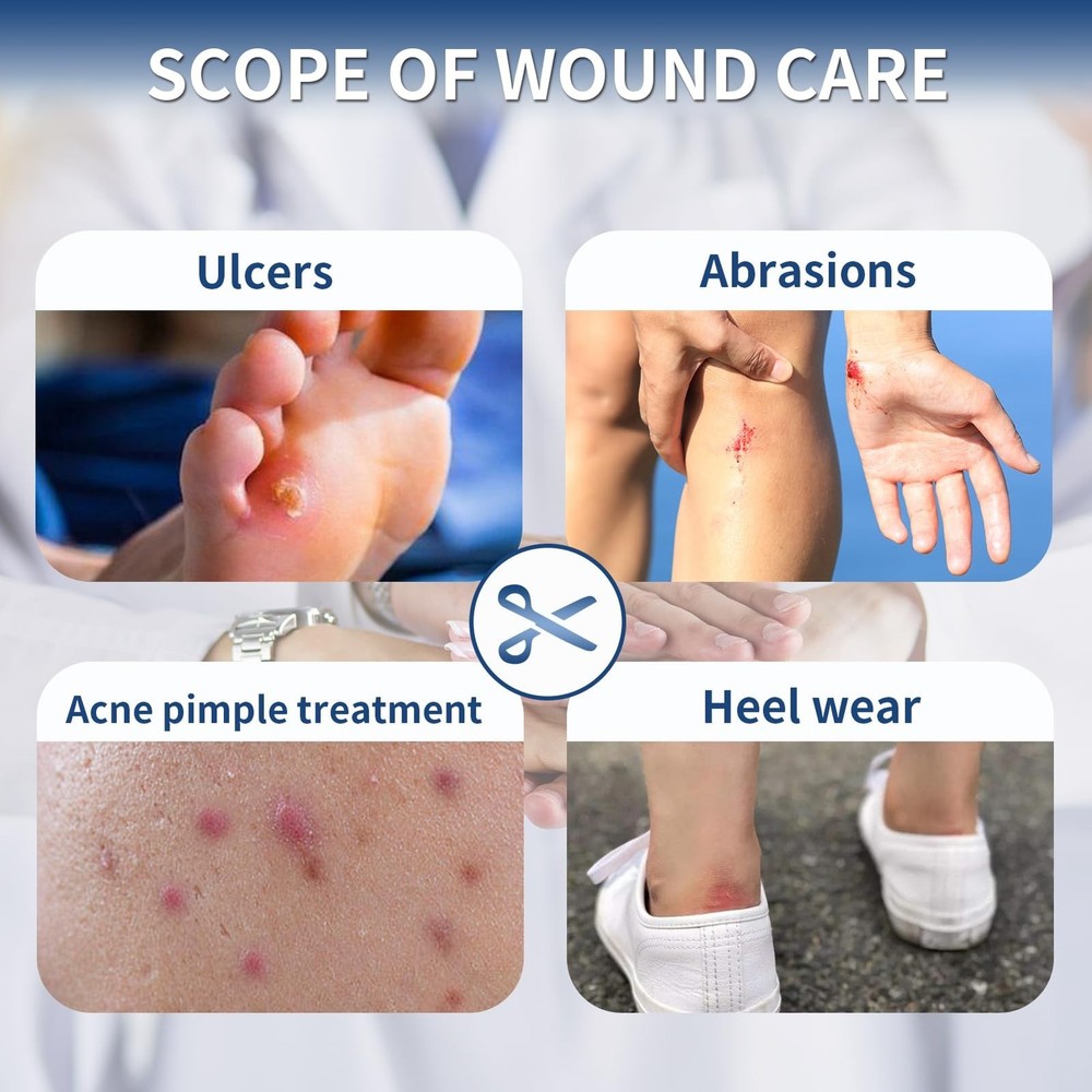 2" x 2"-20 Pack Extra Thin Hydrocolloid Dressing for Light Exudate, Hydrocoll...