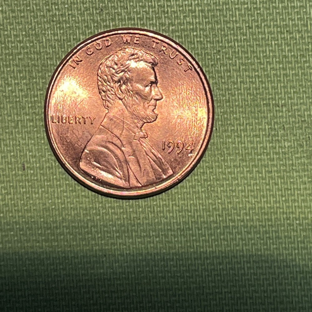 1994 P Lincoln Memorial Cent With Die Crack Reverse