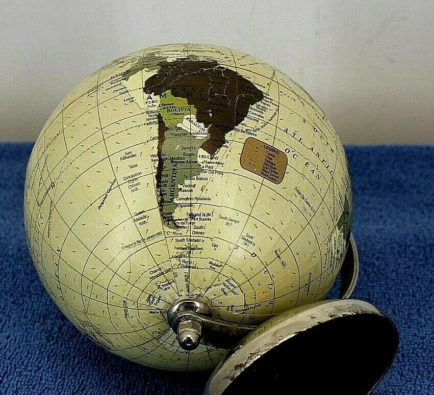 MODERN DESK TOP GLOBE 7" TALL GREAT GIFT IDEA