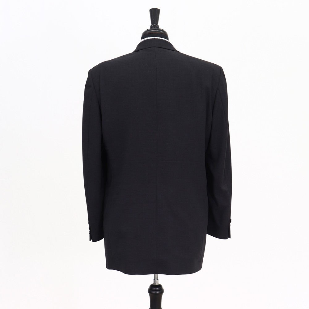 Hart Schaffner Marx 42L Gray Sport Coat Blazer Jacket Solid 3B Wool