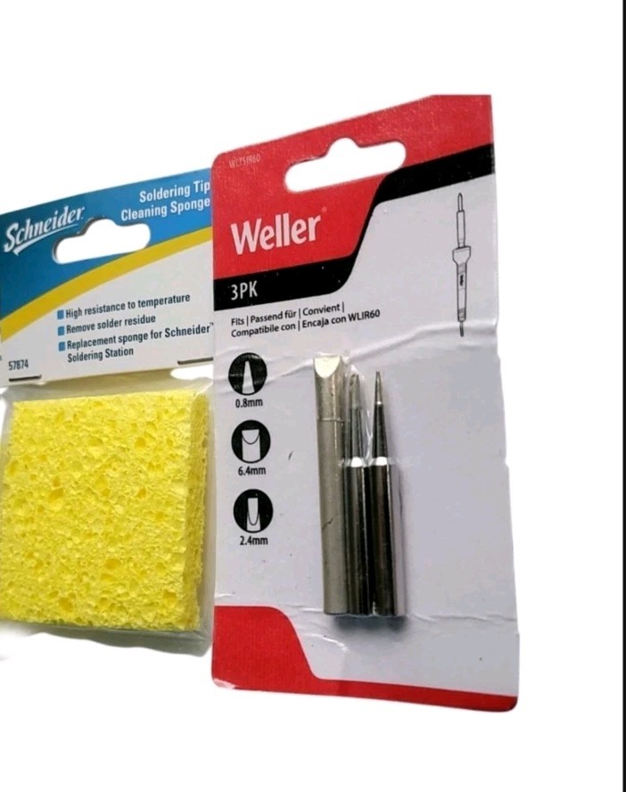 Weller Tips Soldering .3pc /1 Schneider Cleaning Sponge Replacement .
