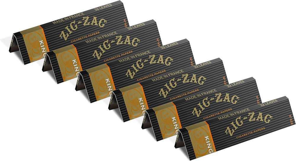 Zig-Zag King Size Rolling Papers - Original Premium, Slow Even Burn, Consistent