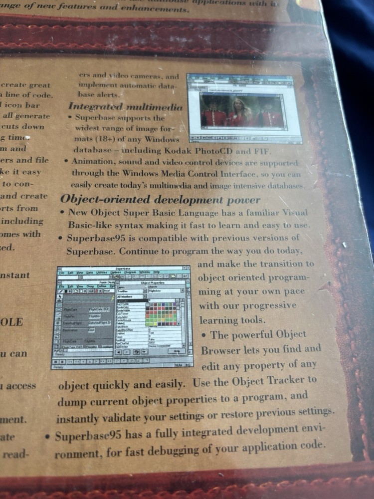 Vintage Superbase 95 Superbase95 Windows PC Database Software Data Base SEALED