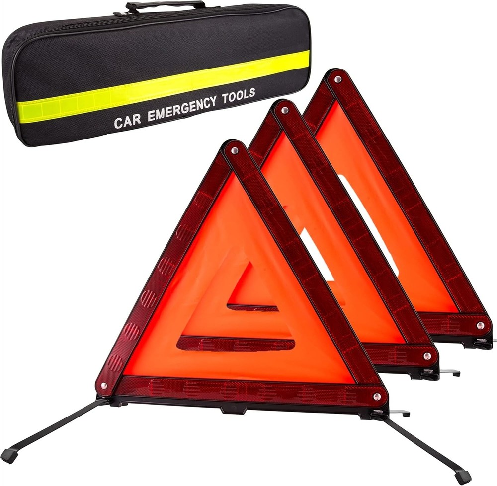 Triple Warning Triangle Cone Emergency Warning Three-Piece Set