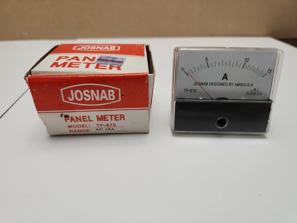 Josnab PANEL METER MODEL TP-670 AC 15A NEW
