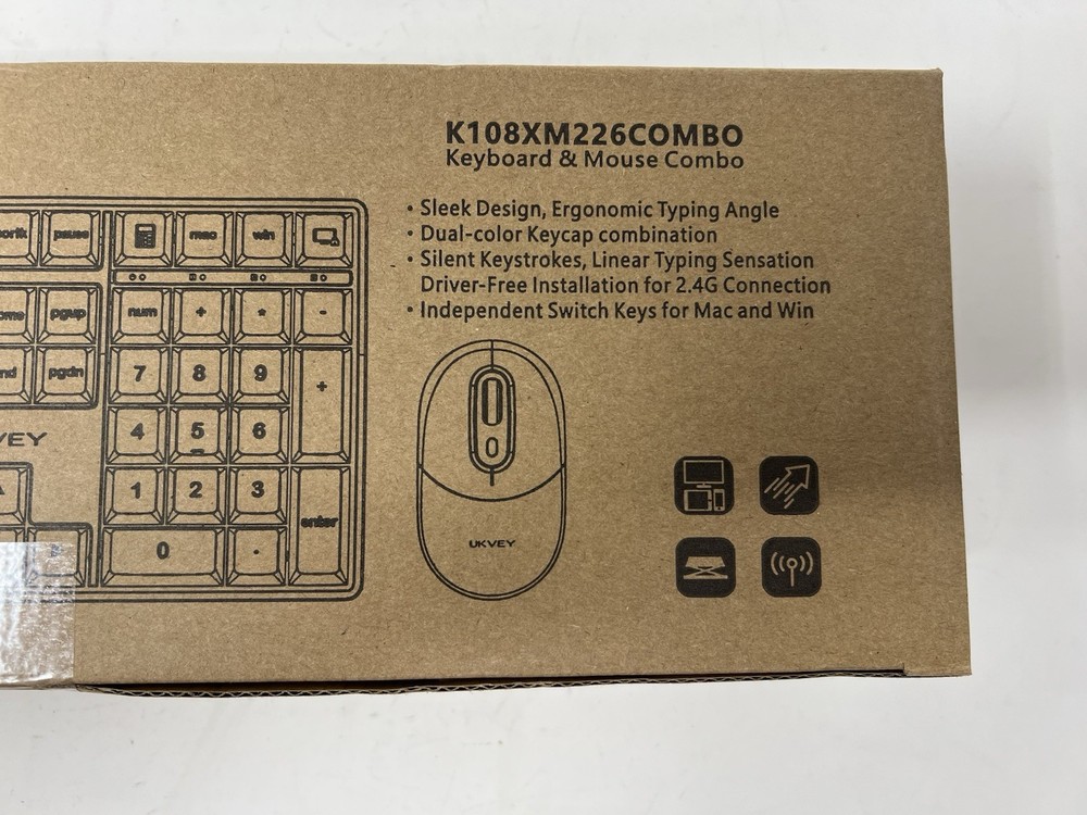 Wireless Bluetooth Keyboard & Mouse for Mac & PC Multi-Device Battery Powered BL