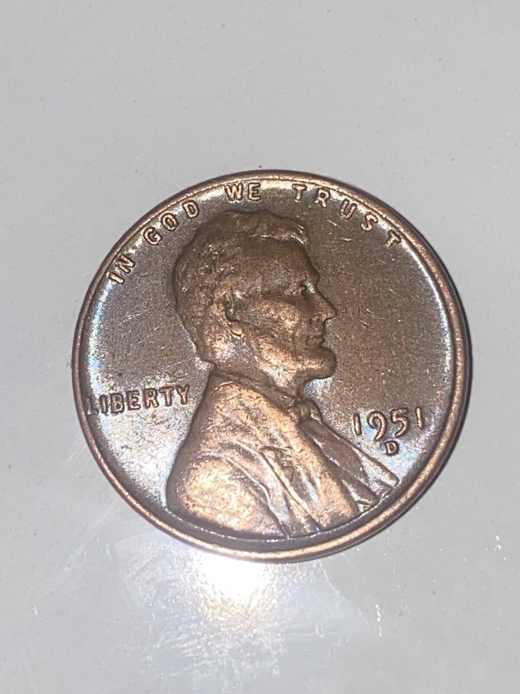 1951 D WHEAT PENNY WITH ERROR