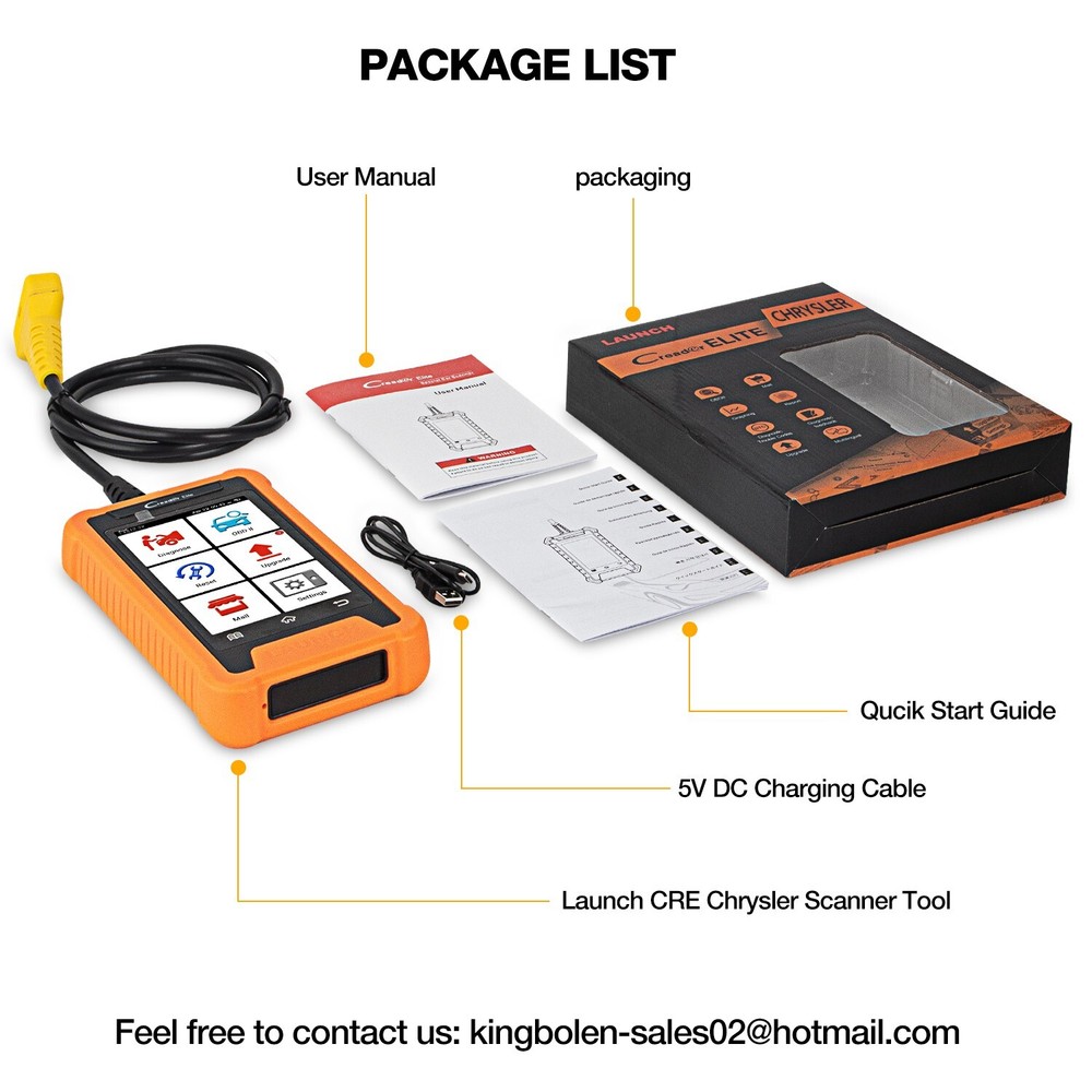 LAUNCH Creader Elite For Honda Car ALL System Diagnostic Scanner Tool ECU Coding