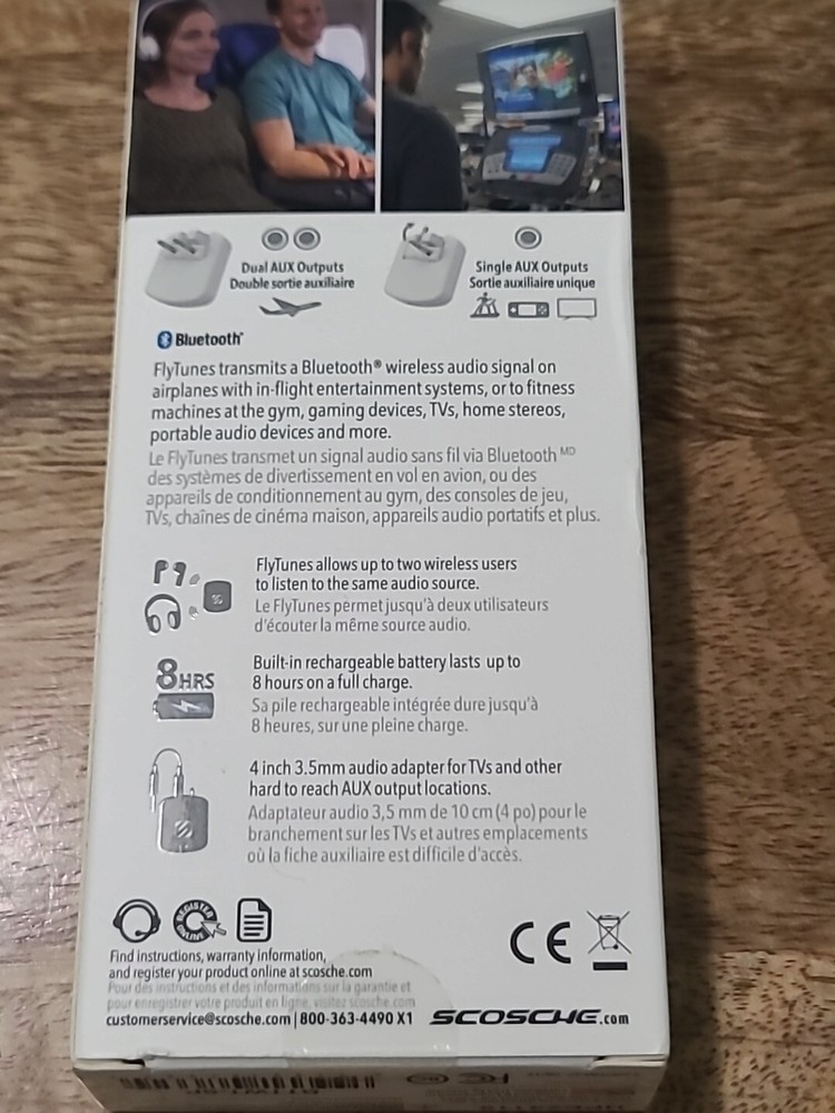 Scosche FlyTunes BTTWT-SP Wireless Audio Transmitter Bluetooth