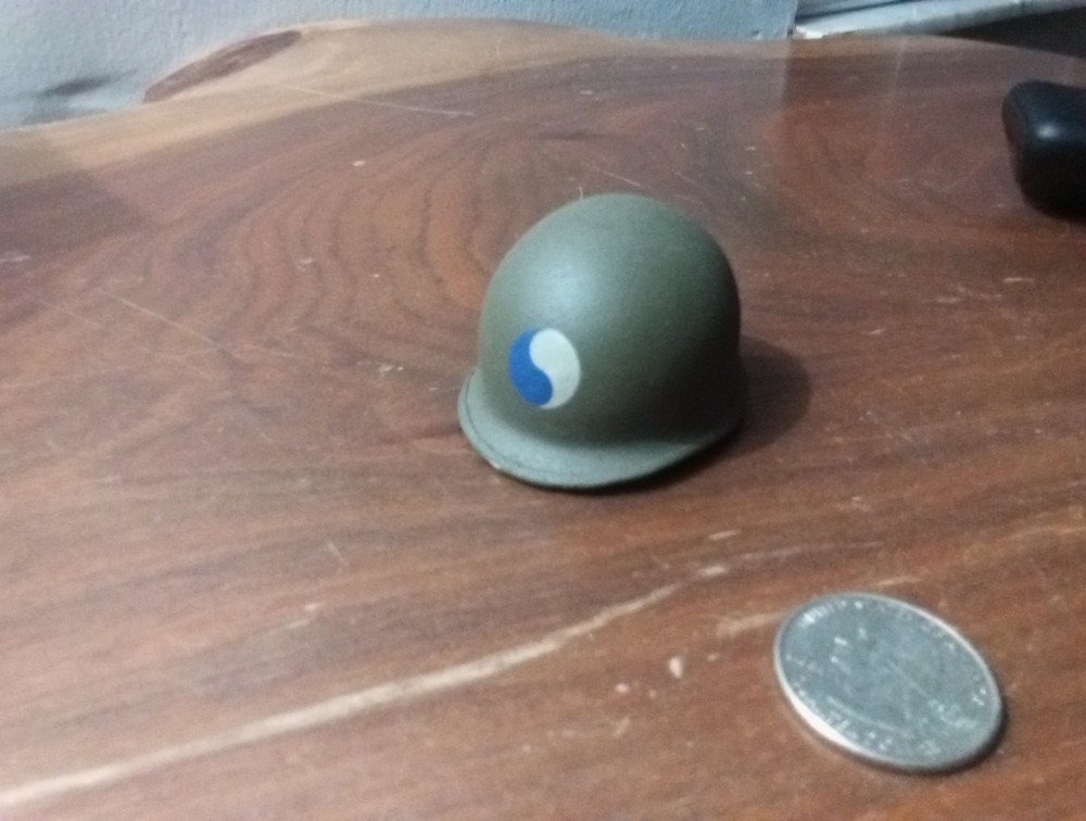 WW2 1/6 Scale 29th Infantry Division M1 Shell Helmet Complete