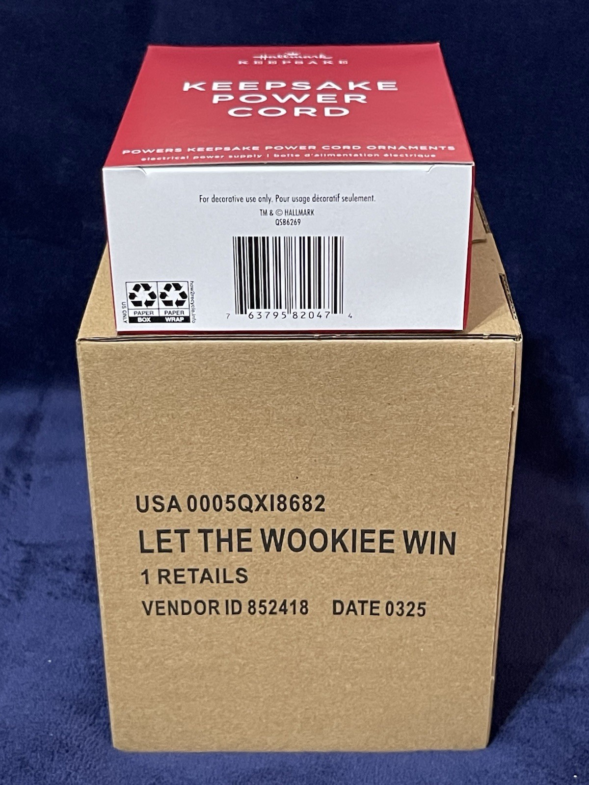 LET THE WOOKIEE WIN Hallmark 2025 STAR WARS * Wookie Dialogue Video Light + CORD