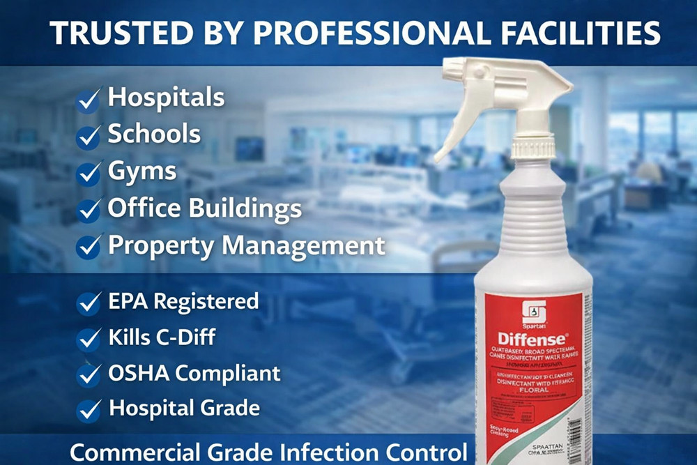 Spartan Diffense Disinfectant Cleaner Floral Qt 12/Case 102403
