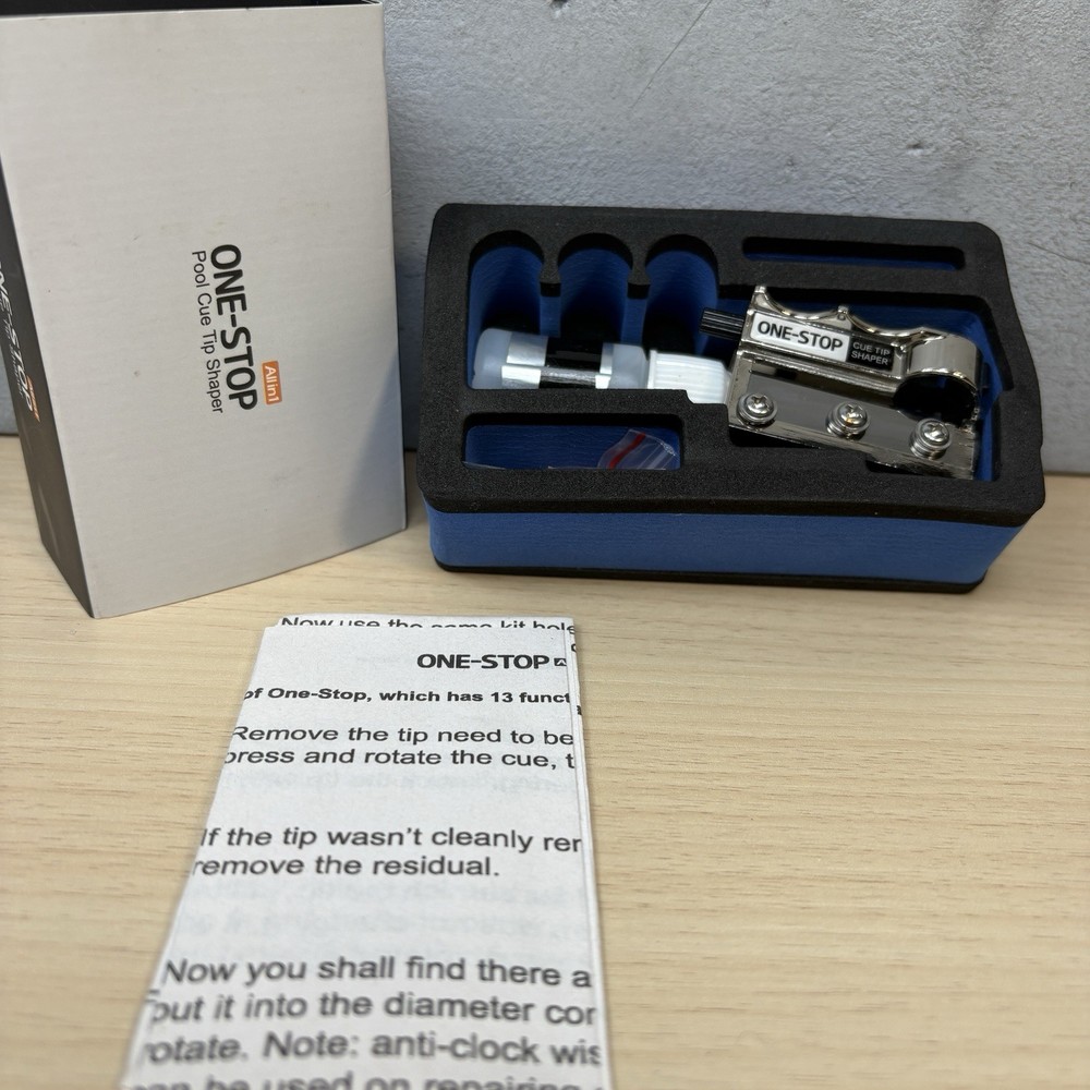 One-Stop Pool Cue Tip Shaper