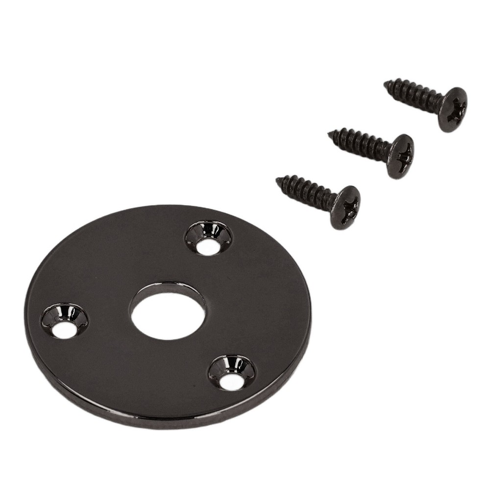 Guitar Jack Socket Plate Round Metal Input Output Cover Replacement Hardware For