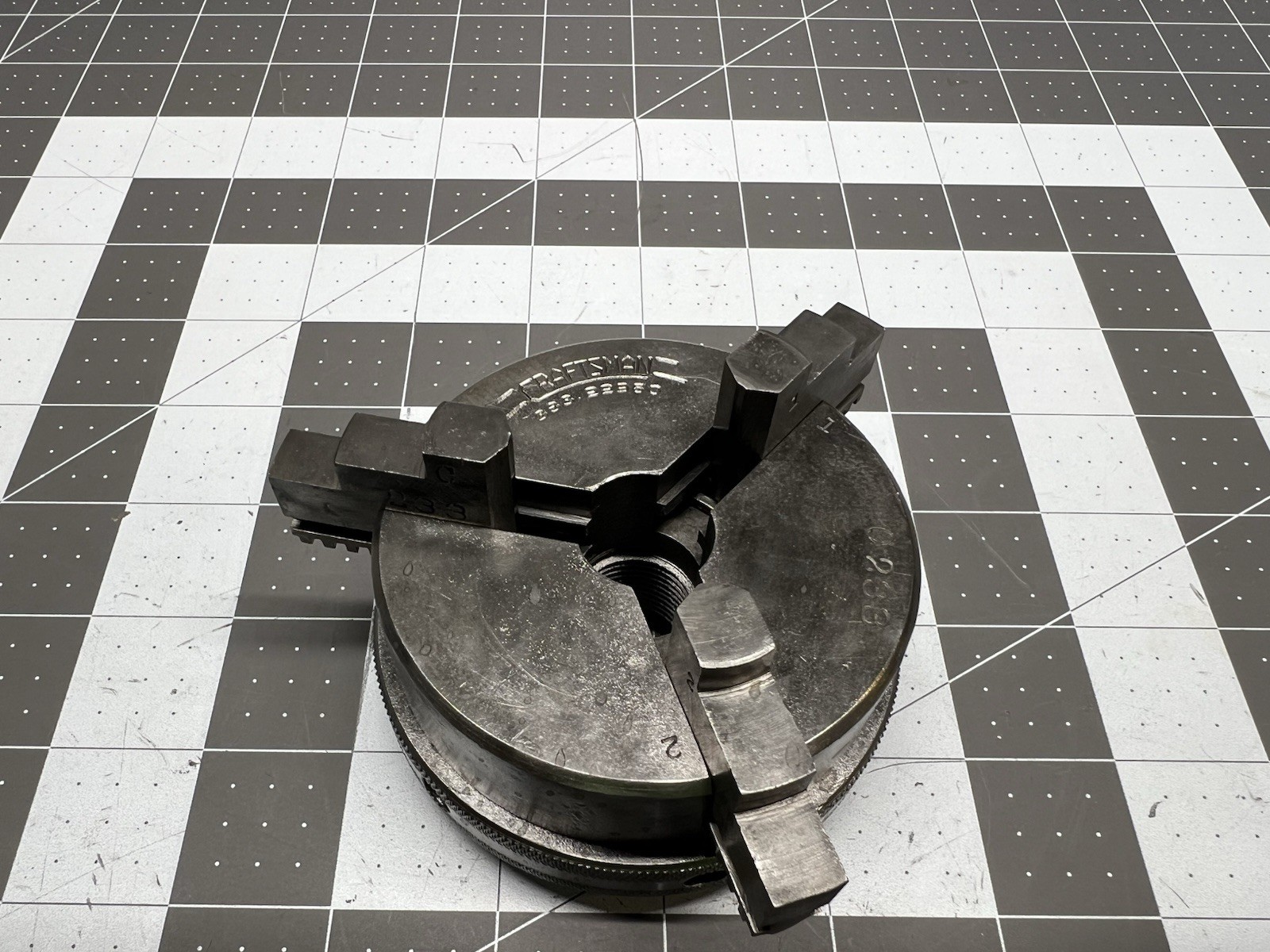 Vintage CRAFTSMAN 3" Inch 3 Jaw Lathe Chuck No.383.22960 3/4"-16TPI Mount