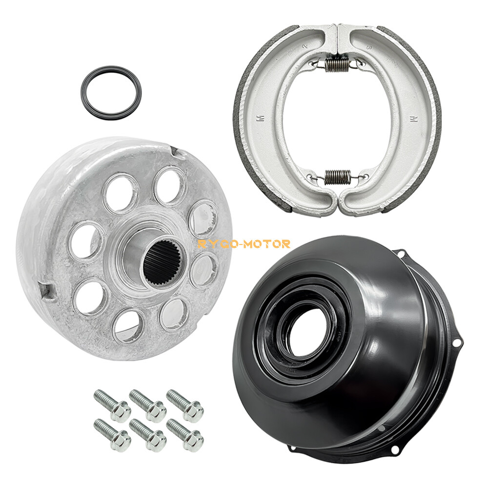 Rear Brake Drum Cover Hub Shoes for Honda Fourtrax 300 TRX300 TRX300FW 1988-2000