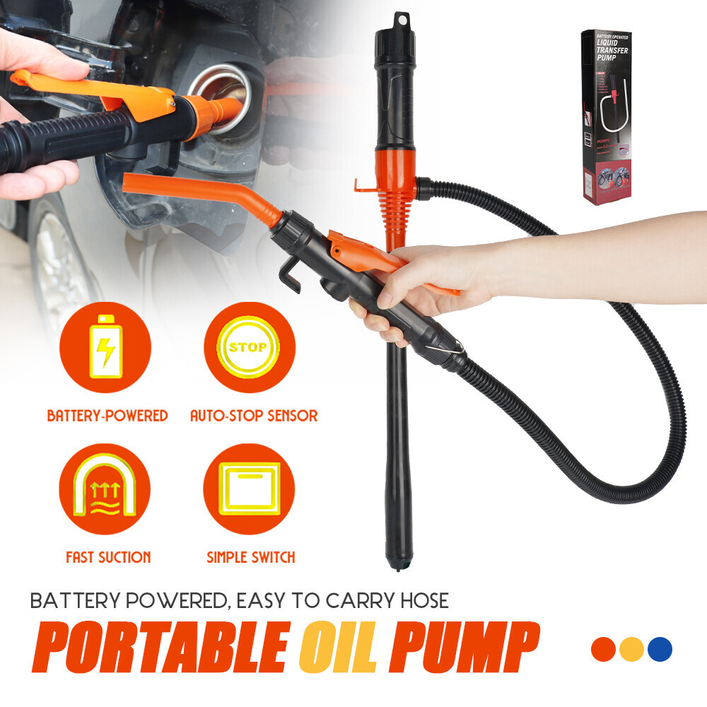 2.4 GPM Powered Battery Quick Liquid Fuel Transfer Pump with Flow Control Nozzle