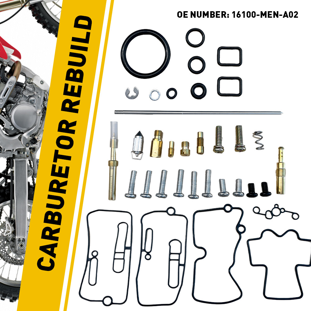 New For Honda CRF450R 2002-2008 Carburetor Rebuild kit Carb Jets Needle 02-08 US