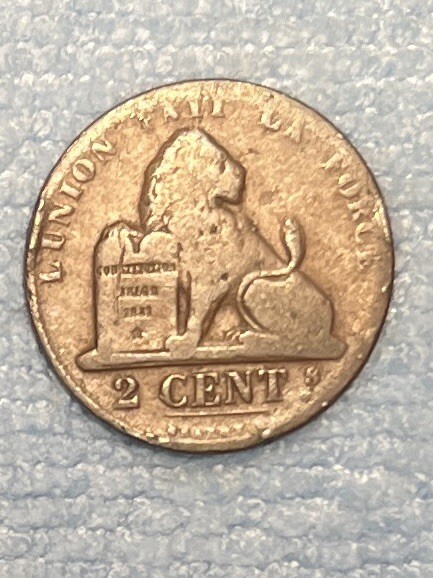 Belgium - 2 centimes 1863