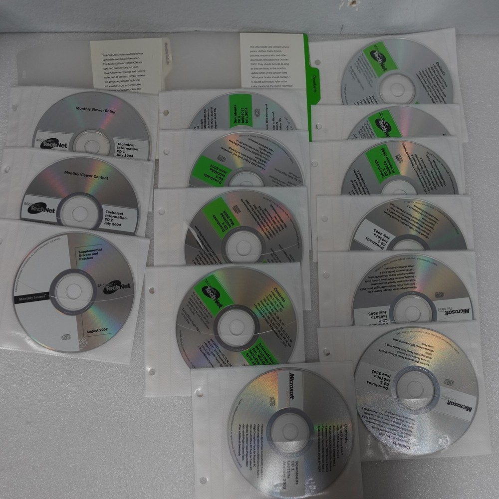 MICROSOFT TechNet Plus Subscription 89 Disc Lot