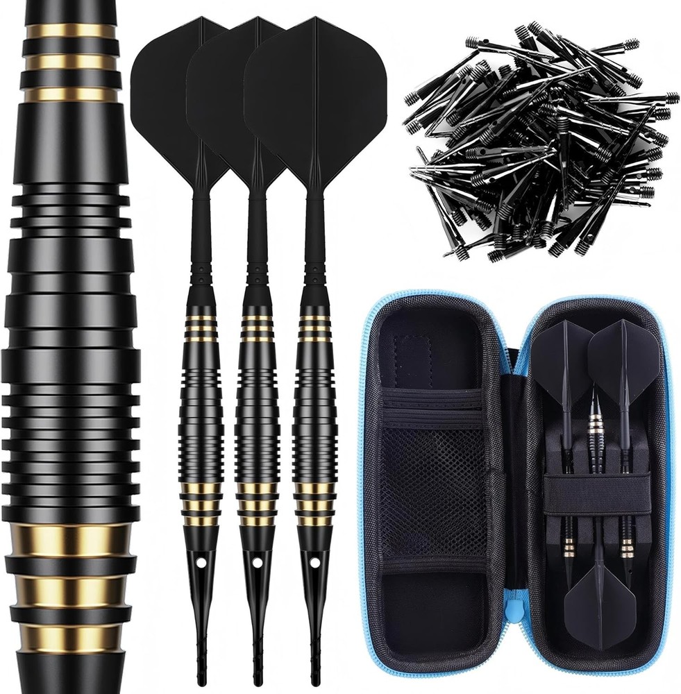 18g Soft Tip Darts Set with 30 Extra Tips - Beginner Dartboard Accessory