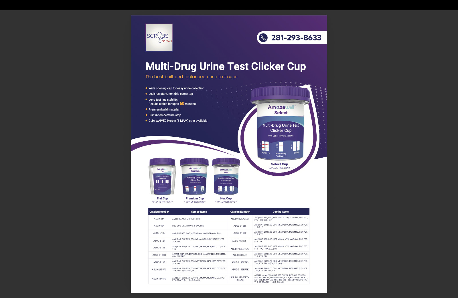 Instant Rapid 13 Panel with Fentanyl Urine Drug Test Cup - As Low As .50/Cup