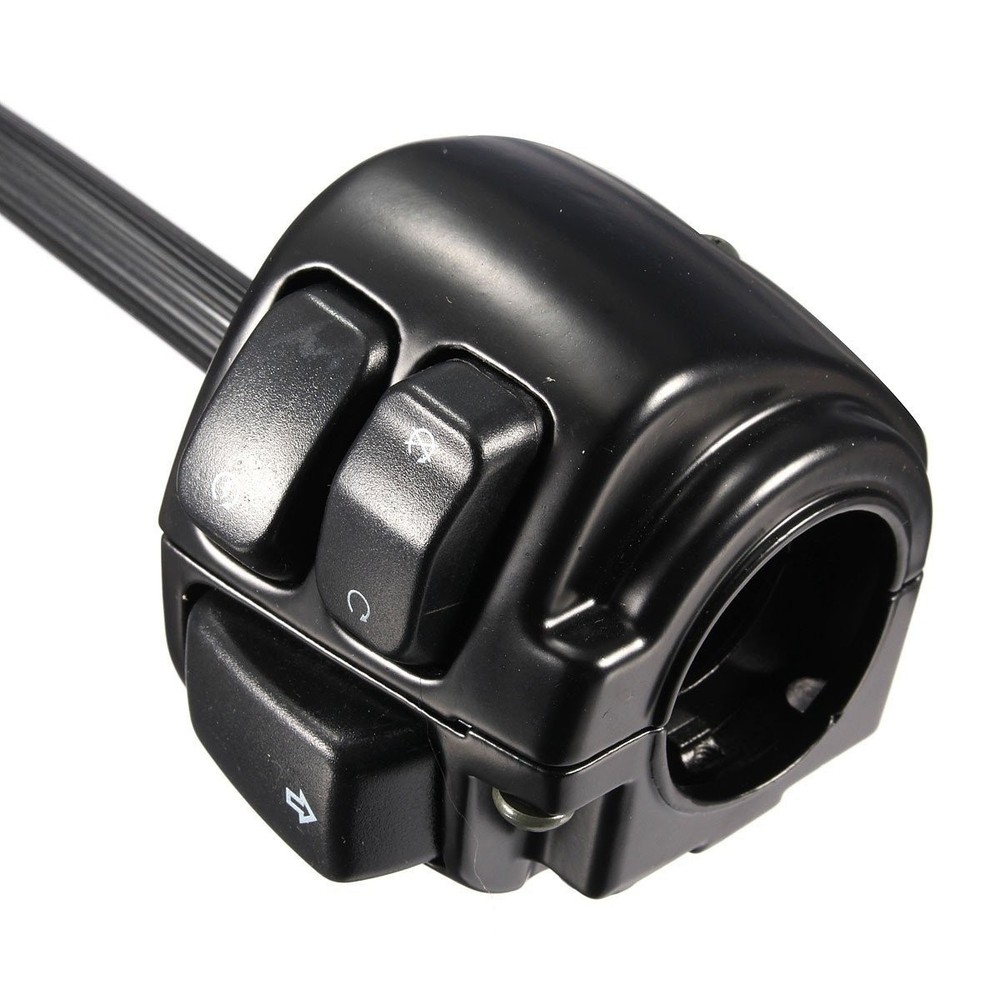 1 Pair Switch for Motorcycle Handlebar Indicator Lights (25mm) with Cable Bau6636