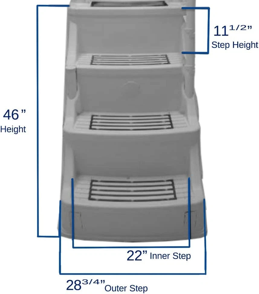 Easy Access Drop-In Step for Above Ground Pools - Safe & Sturdy