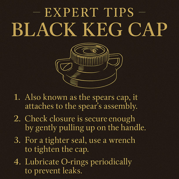 LD Carlson Black Keg Cap